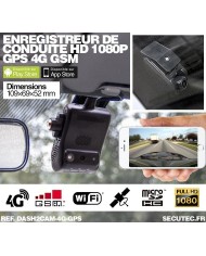 Enregistreur de conduite double caméra HD 1080P avec enregistreur GPS et transmission 3G GSM sur smartphone & PC