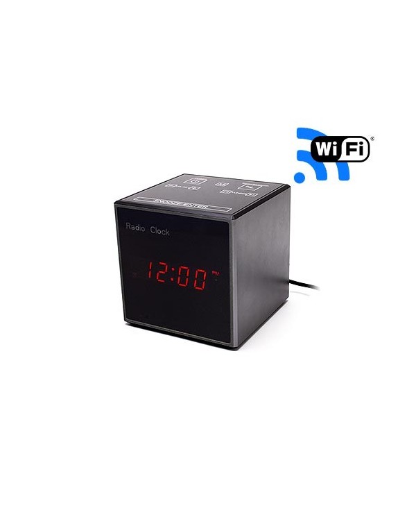 Horloge radio réveil enceinte Bluetooth caméra cachée Wi-Fi HD 720P