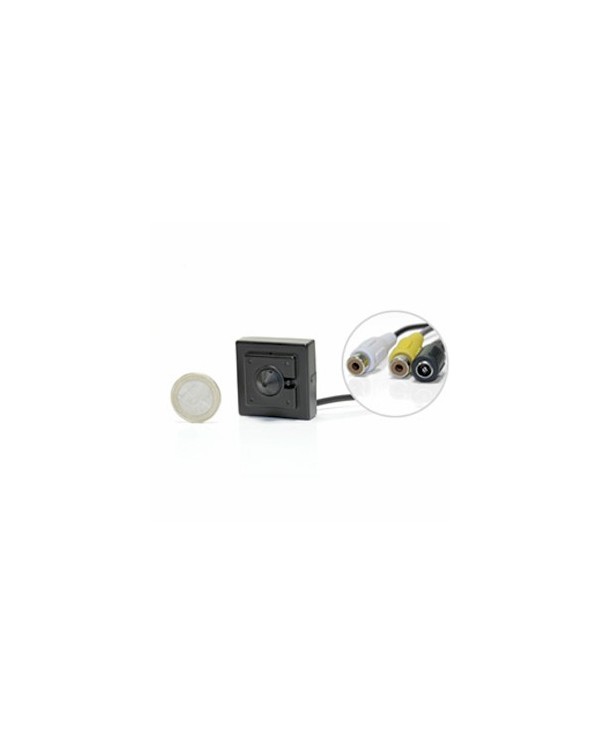 Micro caméra filaire audio/video couleur CCD 550 lignes objectif Pinhole