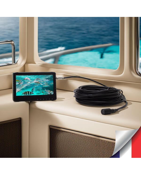 Caméra d'inspection étanche HD avec écran LCD 7 pouces autonome câble de 15 mètres mémoire 64 Go