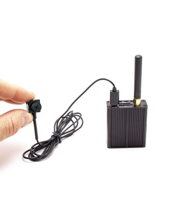 Kit micro caméra bouton FHD 1080P avec mini serveur 4G autonome enregistrement sur carte microSD 64 Go