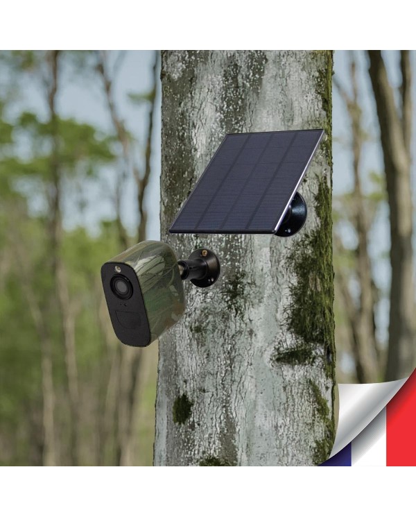 Caméra camouflage solaire WiFi 2K IR invisible très longue autonomie détection de mouvement et humaine 128Go