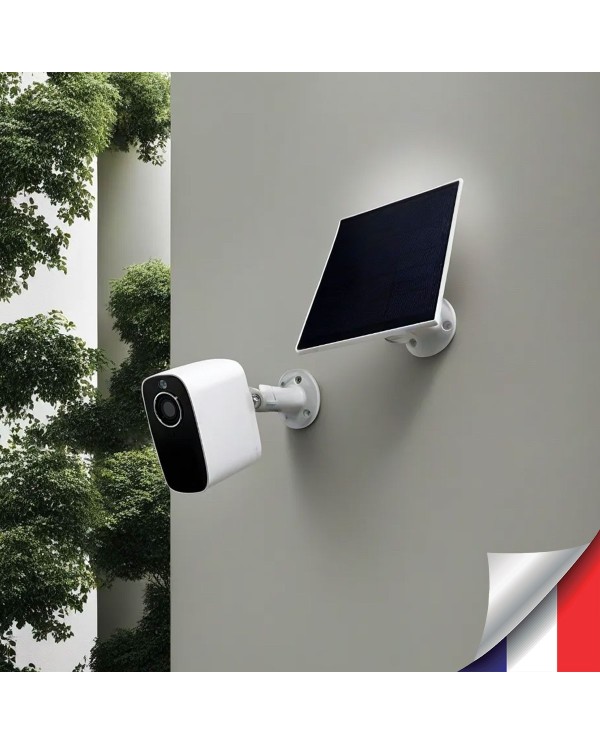 Caméra blanche 4G solaire UHD 2K infrarouge invisible très longue autonomie detection de mouvement et humaine 128Go