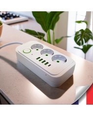 Multiprise blanche avec micro caméra cachée HD 1080P WiFi ou 4G