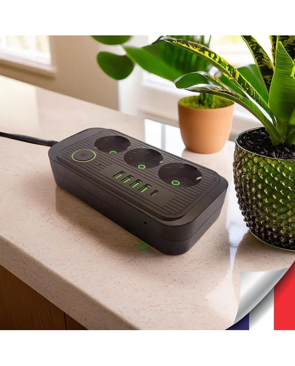 Multiprise blanche avec micro caméra cachée HD 1080P WiFi ou 4G