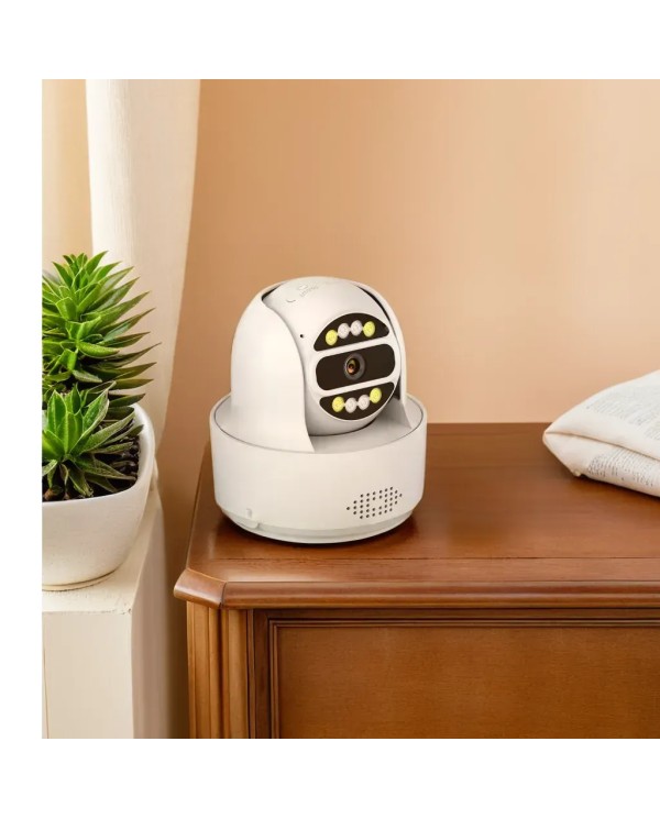 Camera interieure 4G WiFi pilotable UHD 4K detection de mouvement et de presence humaine 128Go