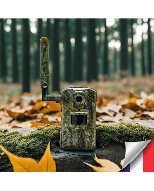 Camera de chasse 4g video UHD 2k et photo 14Mpx vision nocturne longue autonomie audio vidéo en direct détection de mouvement