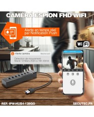 Hub multiprise USB caméra cachée IP WiFi détection de mouvement écoute à distance carte mémoire 128Go incluse